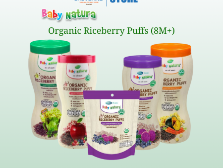 Baby Natura Organic Riceberry Puffs 40g For Discount