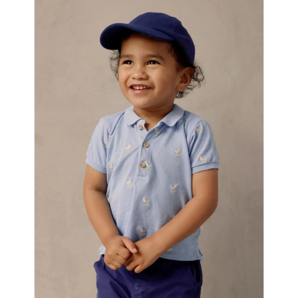 Purebaby Organic Seagull Polo Shirt Seagull Broderie Cheap