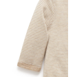 Purebaby Organic Duck Mini Stripe Growsuit - Biscuit Mini Stripe on Sale