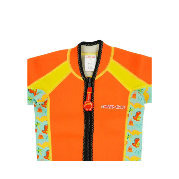 Cheekaaboo Twinwets Toddler Thermal Swimsuit UPF50+ Orange Dino For Cheap