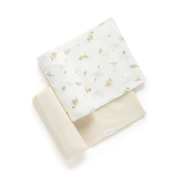 Purebaby Organic Muslin Wrap 2 Pack - Wheat Wattle Bee Cheap