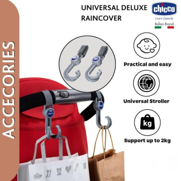 Chicco Universal Hooks for Stroller Grey For Discount