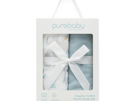 Purebaby Organic Eucalyptus Friends Muslin Wrap Gift Pack Cheap