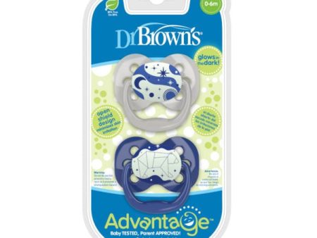 Dr. Brown s Advantage Glow-in-the-Dark Pacifiers (2-pack) For Sale