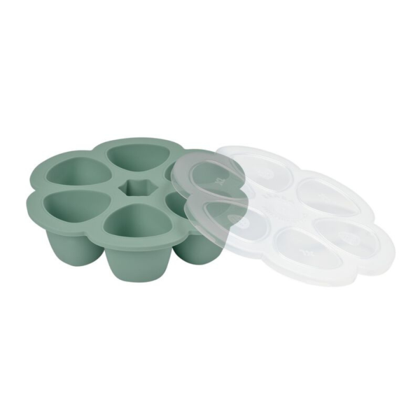 Beaba Multiportions Silicone Freezer Tray - Sage Green For Sale