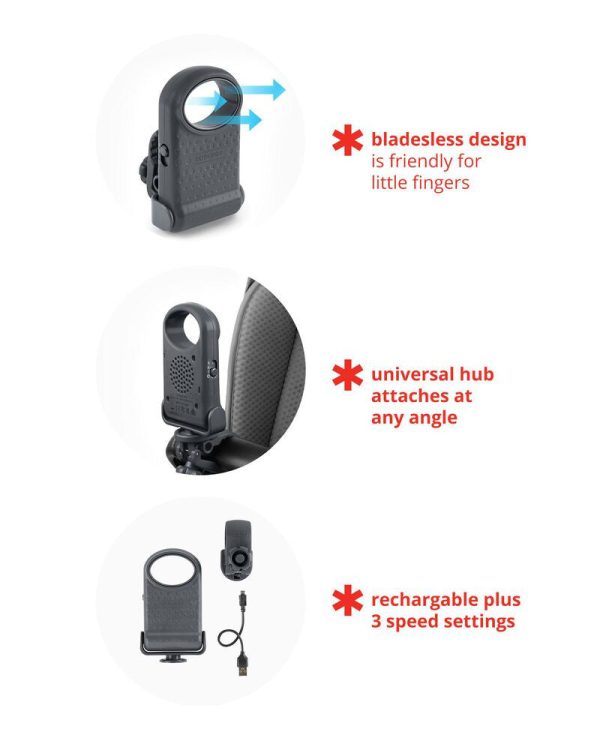 Skip Hop Stroll & Connect Bladeless Stroller Fan - Grey Discount