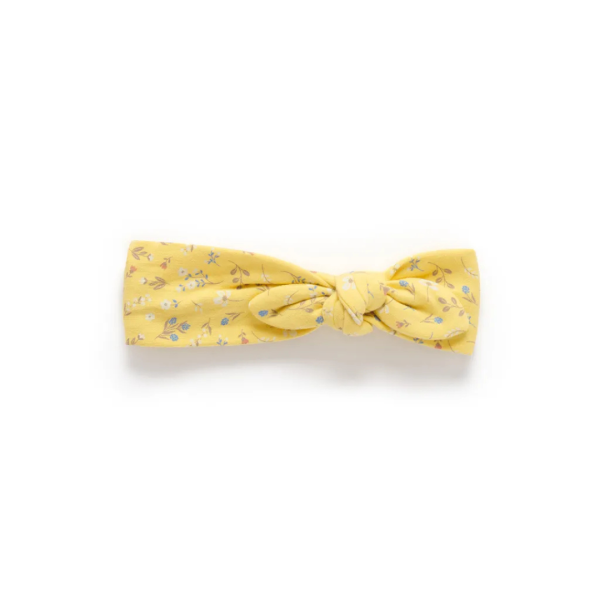 Purebaby Organic Bow Headband Sunshine Floral on Sale