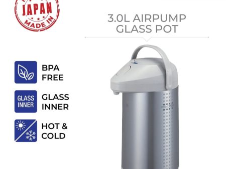 Peacock 3.0L Airpump Glass Pot Online now