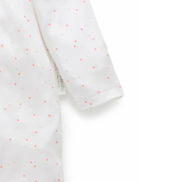 Purebaby 2 Pack Organic Sleepsuit - Pale Pink Set (Polka Dot and Stripe) Discount