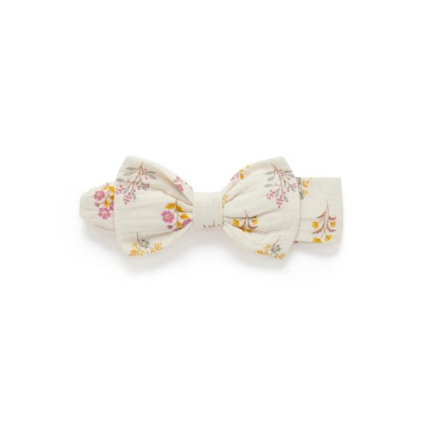 Purebaby Bow Headband - Posie Floral Discount