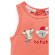 Purebaby Organic Koala Santa Bodysuit Vintage Red on Sale