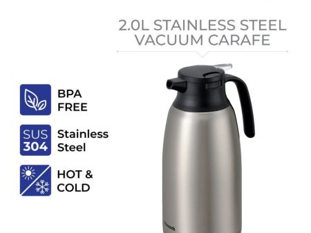 Peacock 2.0L Stainless Steel Vacuum Carafe Fashion