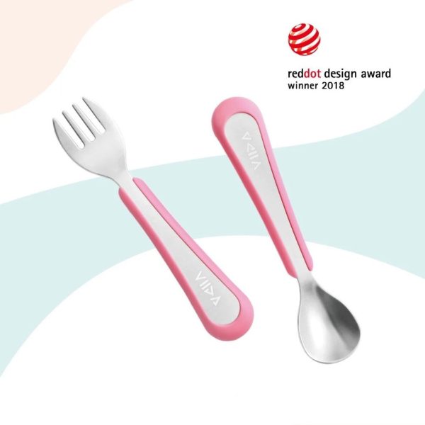 Viida Souffle Antibaterial Stainless Steel Fork & Spoon (S) on Sale