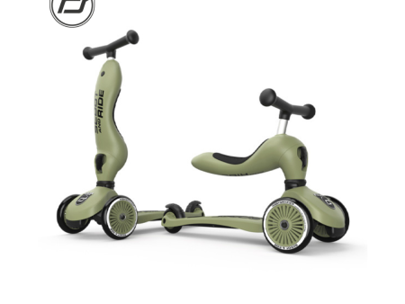 Scoot & Ride Highwaykick 1 Scooter Olive (1-5yrs) Hot on Sale