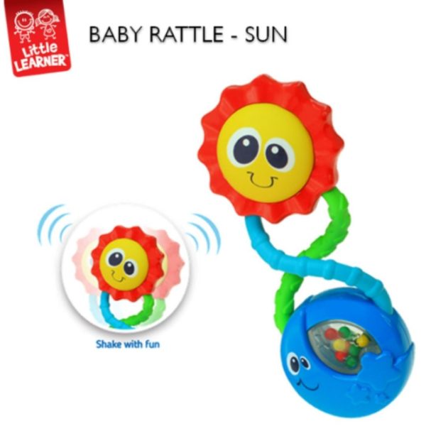 Hap-P-Kid Little Learner Baby Shake Rattle - Sun (6m+) Cheap