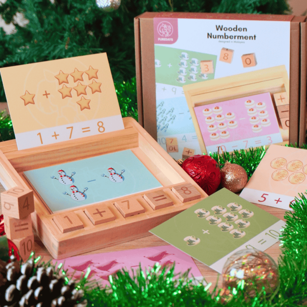 PureDays Wooden Numberment Maths Game Supply