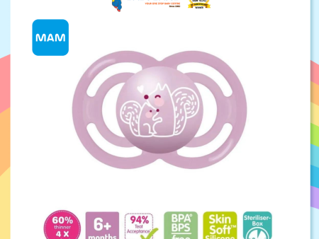 Mam Perfect Colours of Nature Pacifier (6M+) - Pink Hot on Sale