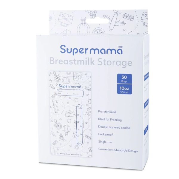 SuperMama Breastmilk Storage Bags 10oz Supply