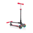 Globber Primo Foldable Lights Scooter with Anodized T Bar Grey Red - 432-120-2 (3y+) Online now