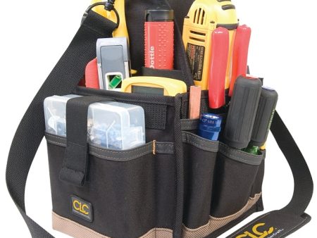 CUSTOM LEATHERCRAFT CLC Tool Works Series 26 Electrical and Maintenance Tool Carrier, 8 in W, 16 in D, 8 in H, 25-Pocket, Polyester Online Hot Sale