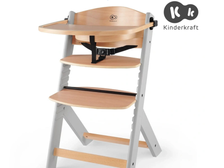 Kinderkraft High Chair ENOCK - Grey Natural (6m+) Sale