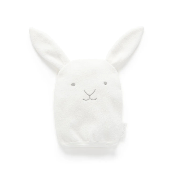 Purebaby Organic Bunny Bath Mitt - Vanilla Bunny Online Sale