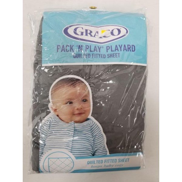 Graco Pack N Play Quilted Fitted Sheet Grey For Sale