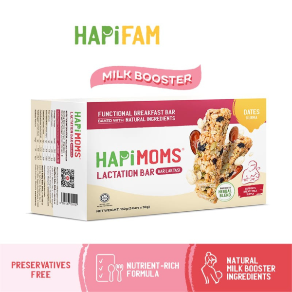 Hapimoms Lactation Bar 150g (5 x 30g) Hot on Sale