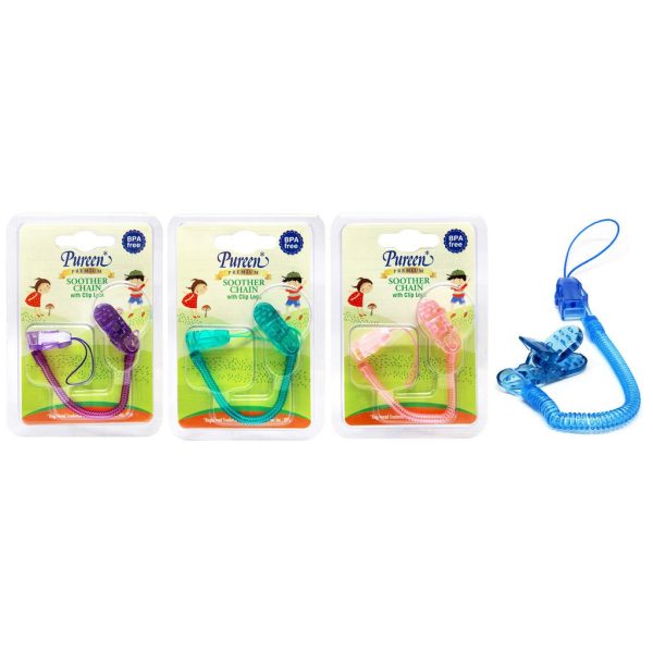 Pureen Premium Soother Chain With Clip Lock Discount