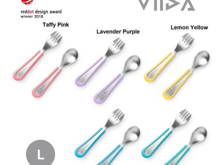 Viida Souffle Antibacterial Stainless Steel Fork & Spoon (L) For Discount