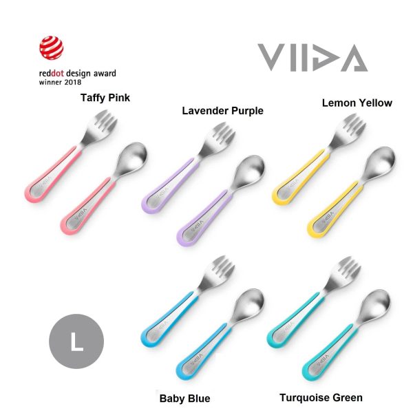 Viida Souffle Antibacterial Stainless Steel Fork & Spoon (L) For Discount