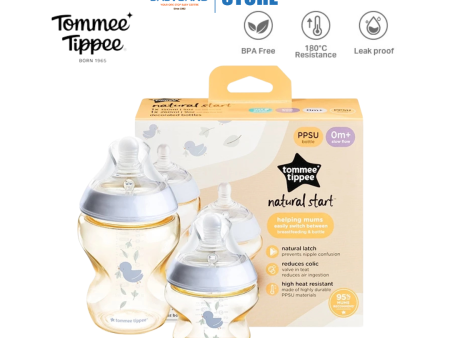 Tommee Tippee Natural Start PPSU Bottle Newborn Set (Blue) Hot on Sale