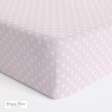 Bubba Blue Polka Dots Cot Jersey Fitted Sheet (77 x 132 x 19cm) Online Sale