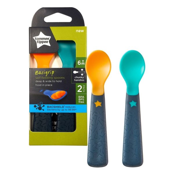 Tommee Tippee Easigrip Feeding Spoon 2Pc Hot on Sale