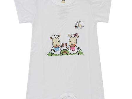 Baa Baa Sheepz SPECIAL EDITION - Romper Short Sleeve Party Time White Fashion