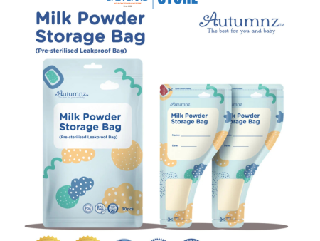 Autumnz Milk Powder Storage Bag 30 s | Food Storage Bag (Pre-sterilised Leakproof Bag) Online