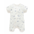 Purebaby Organic Short Leg Zip Growsuit - Vanilla Nautical on Sale