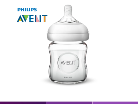 Philips Avent Natural Pure Glass Baby Bottle 0m+ (4oz 120ml) Online Hot Sale