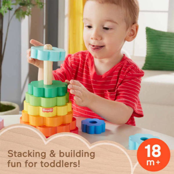 Fisher-Price Wooden Ring Stacker (18m+) Discount