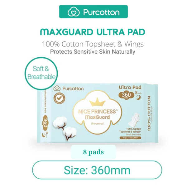 Purcotton Nice Princess MaxGuard Ultra Pad 360mm (8Pads) Discount