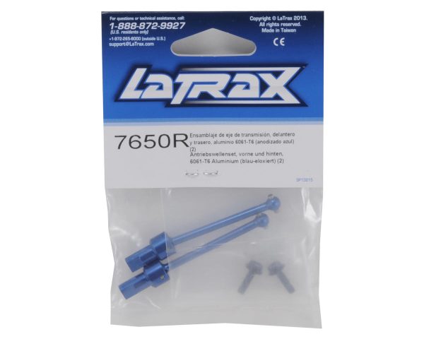 Traxxas LaTrax Aluminum Front Rear Driveshaft (2) (Blue) Online now