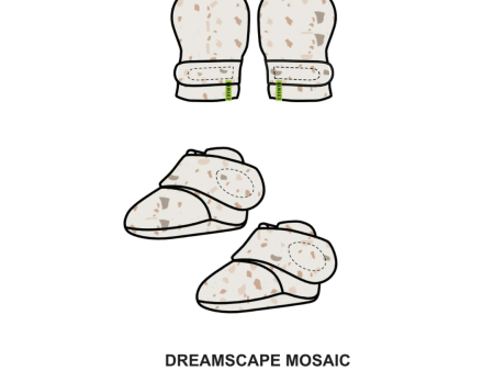 Hamako Tencel Mitten & Booties Dreamscape Mosaic For Sale