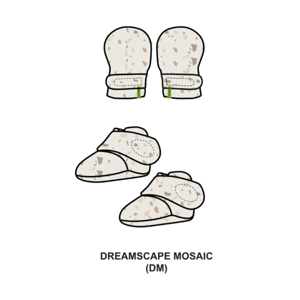 Hamako Tencel Mitten & Booties Dreamscape Mosaic For Sale