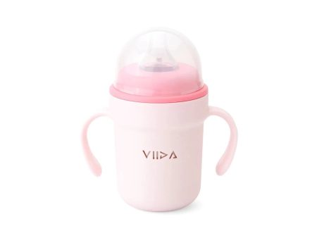 Viida Souffle Antibacterial Stainless Steel Spout Sippy Cup - Taffy Pink Fashion