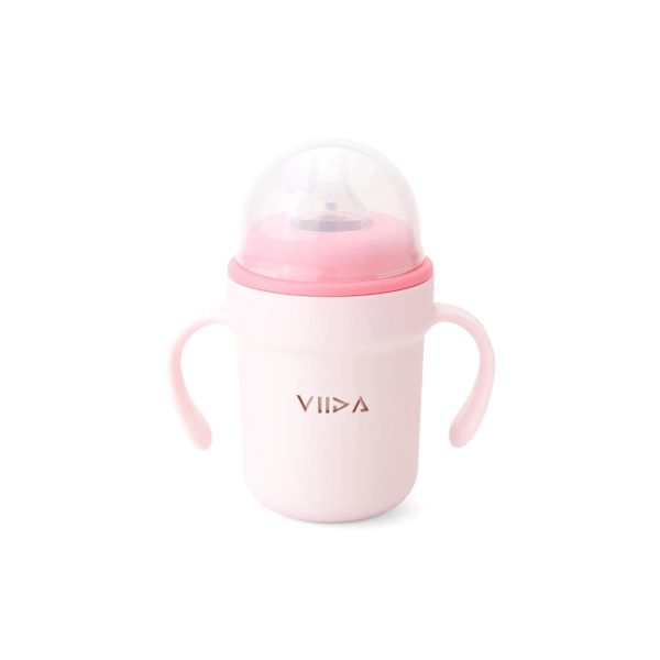 Viida Souffle Antibacterial Stainless Steel Spout Sippy Cup - Taffy Pink Fashion