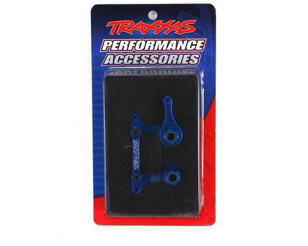 Aluminum Steering Bellcrank Set w Bearings (Blue) For Discount