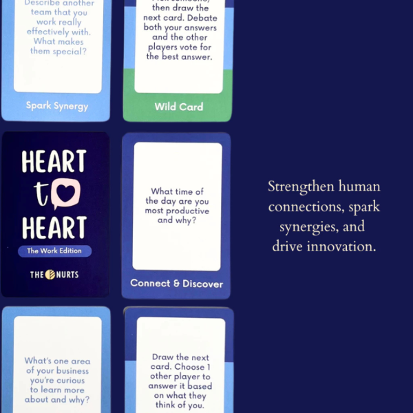 The Nurts Heart-To-Heart The Work Edition Cards | Cards for Team Building | Suitable for Working Professionals |Ice Breaking Game Supply