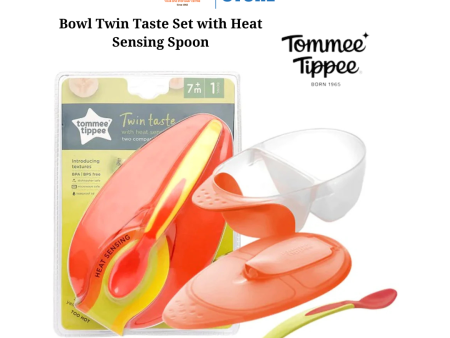 Tommee Tippee Explora Bowl Twin Taste Set with Heat Sensing Spoon For Discount