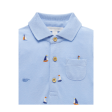 Purebaby Organic Baby Yacht Polo Growsuit - Yacht Broderie Online