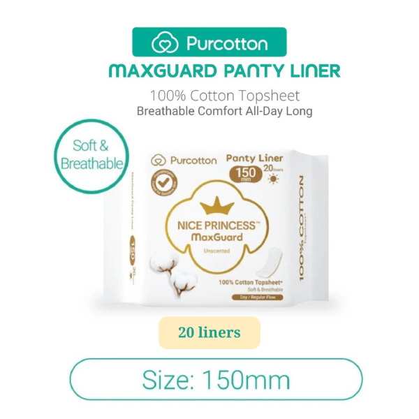 Purcotton Nice Princess MaxGuard Panty Liner 150mm (20Pads) Online